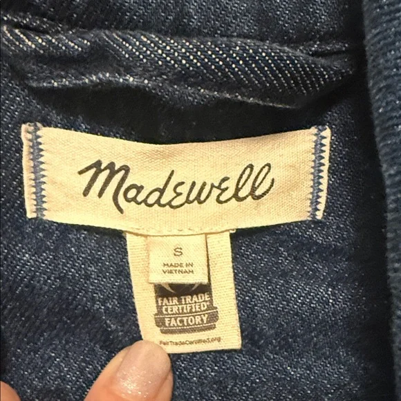 Madewell Blue Denim Trench Coat - Picture 4 of 6